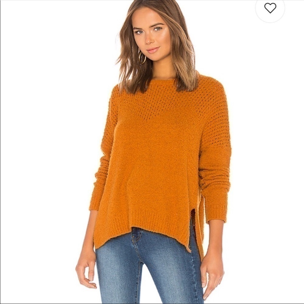 NWOT cupcakes and cashmere burnt orange soft pullover sweater size small